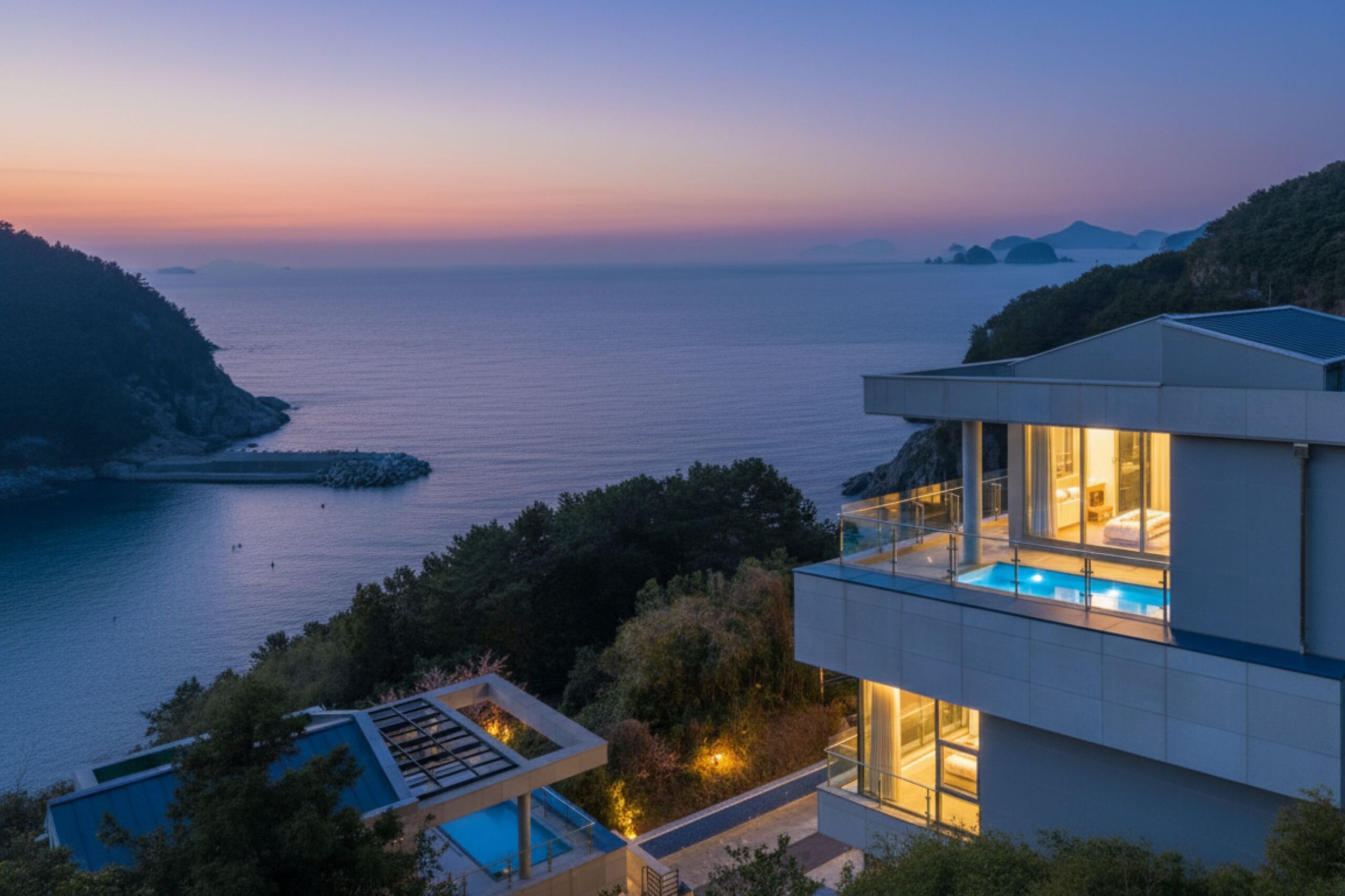 거제도펜션 파티레지나 야경