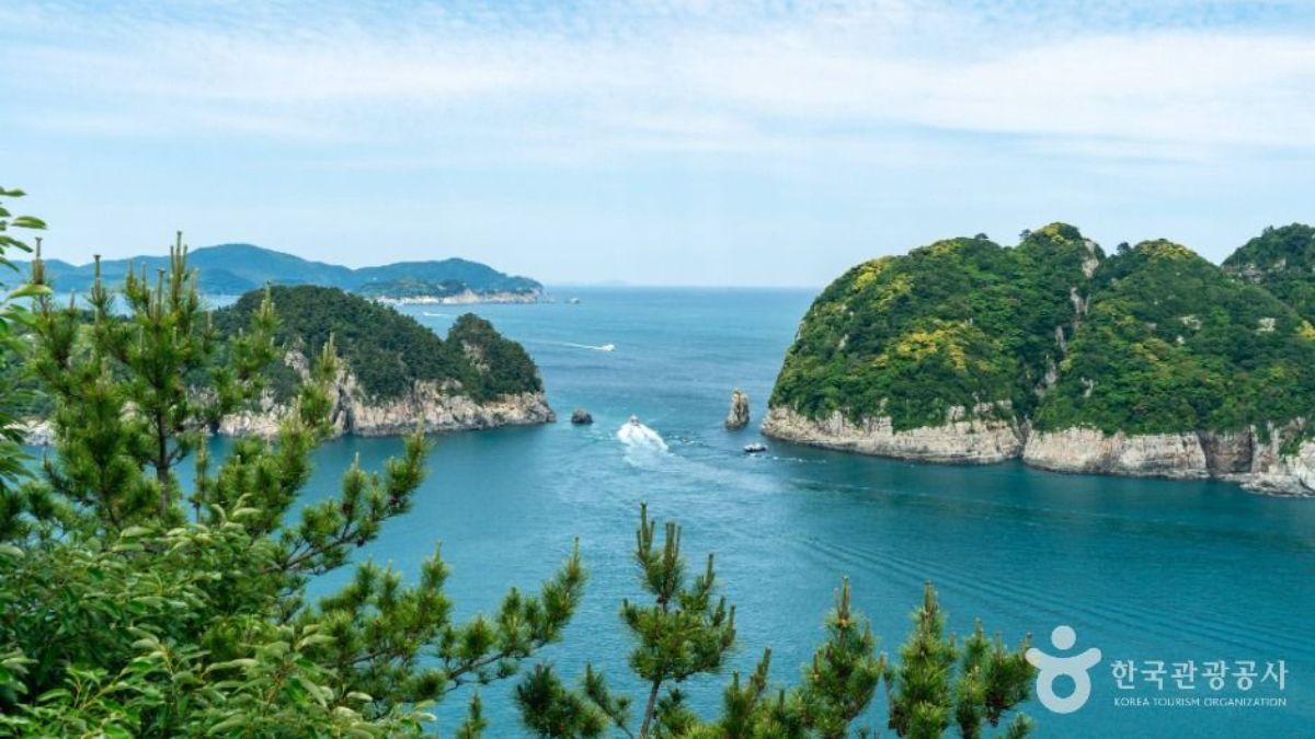 해금강 절경 